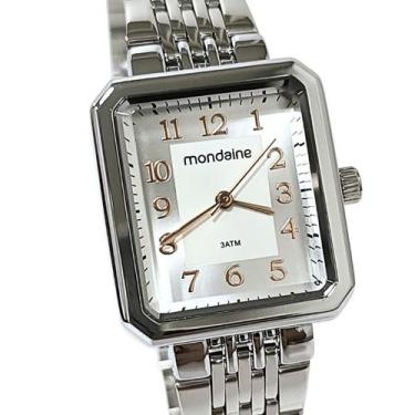 Imagem de Relógio Mondaine Feminino Analógico Prateado Quadrado 32358L0MVNE2, Pr