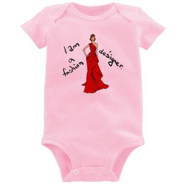 Imagem de Body Bebê Fashion Designer - Foca na Moda, Rosa bebê, P