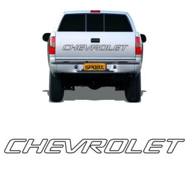 Imagem de Faixa Tampa Traseira S10 1999/2005 Chevrolet Adesivo Preto - SPORTINOX