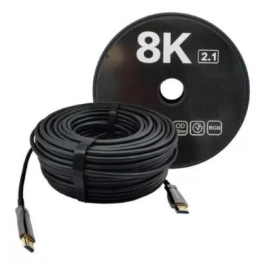 Imagem de Cabo Hdmi Fibra Ótica 2.1v 60mhz 3d 8k 40 Metros 19 Pinos - MB