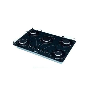 Imagem de Fogão Cooktop Braslar 5 Bocas Preto Bivolt, Bivolt