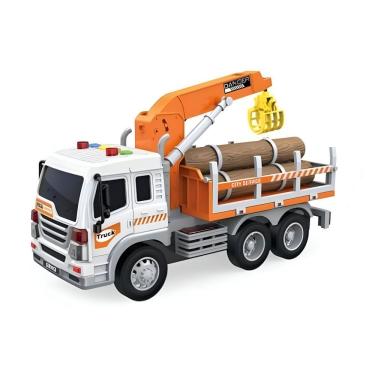Imagem de Caminhão Guindaste Florestal Com Fricção - Builder - Som E Luz - 25 Cm - Yestoys