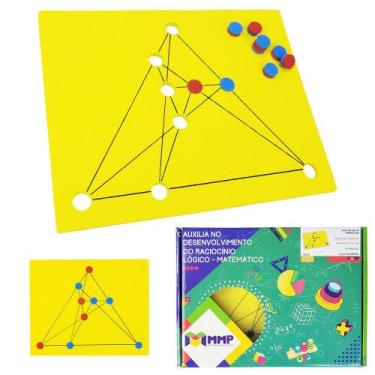 Imagem de Jogo da Velha Triangular A045 Brinquedo Educativo Ensino Fundamental I