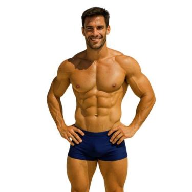 Imagem de Sunga Masculina Lisa Boxer com Cordão Interno e Modelagem Anatômica - 