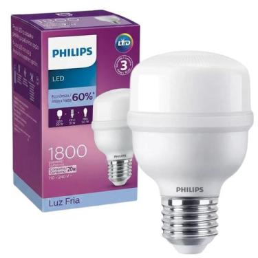 Imagem de Kit 10 Lampada Led Bulbo Philips 20w Branca 6500k Alta Potencia, 110V