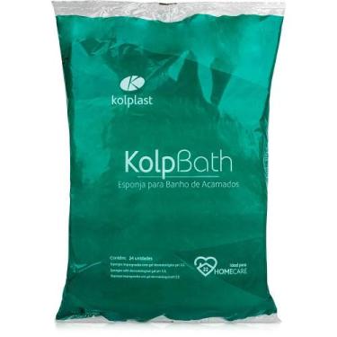 Imagem de Esponja para Banho no Leito Kolpbath (KOLPLAST) - Pacote 24 Unidades