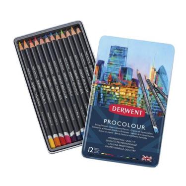 Imagem de Lápis de Cor Derwent Procolour Lata 12 Cores