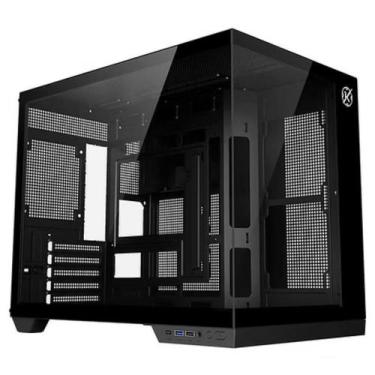 Imagem de Gabinete Gamer Kalkan Saga Vidro temperado Aquario Cor Preto
