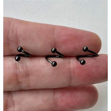 Imagem de TWISTER AÇO PVD PRETO BOLINHAS - Piercing de Aço Cirúrgico - no-brand,