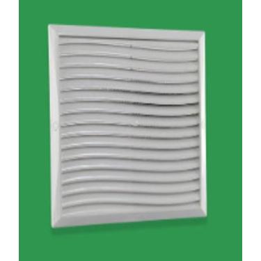 Imagem de Grade De Ventilação Quadrada Plástica 25cm Branca Com Tela - Aceadobra