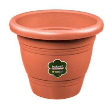 Imagem de Sanremo - Vaso Redondo Plástico para Jardinagem de 17 cm, Linha Boulevard