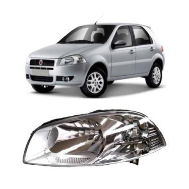 Imagem de Farol Dianteiro Palio 2008/2009 Lado Esquerdo Máscara Cromada - AUTOMO