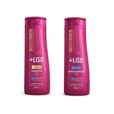 Imagem de Kit +Liso Shampoo E Condicionador 350ml Bio Extratus 2 produtos