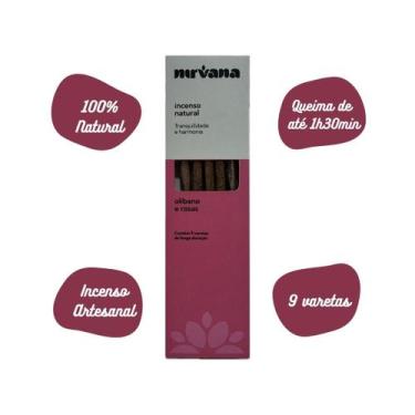 Imagem de Incenso Natural Nirvana Olibano e Rosas