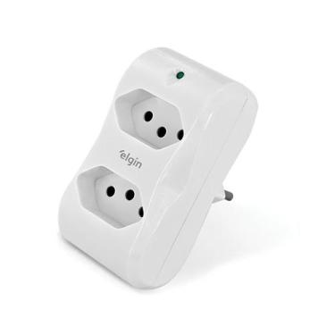Imagem de Protetor Contra Raios Elgin 2P+T - DPS - 10A - Bivolt - Branco - 46RPS