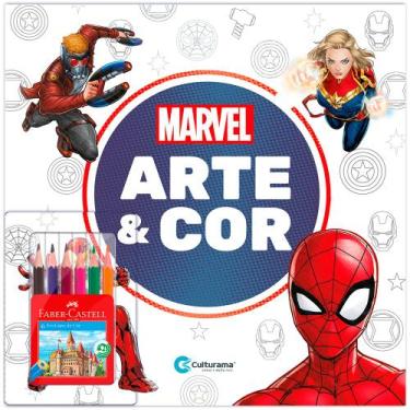 Imagem de Livro - Arte e Cor com lápis de cor Marvel
