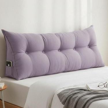 Imagem de Almofada Cabeceira Ana Cama King 195cm Suede Rosê Mz Decor - Mazzero D