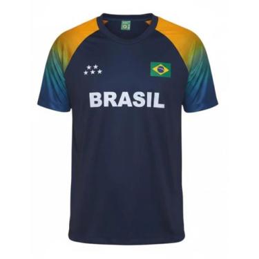 Imagem de Camiseta Brasil Braziline Licenciada Nova 2026, Azul, G