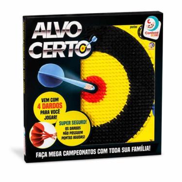 Imagem de Jogo Alvo Certo Cardoso Com 4 Dardos De Ventosa Pontaria Precisão Dive