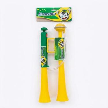 Imagem de Kit 6 Corneta Brazuka Vuvuzela Brasil BrasilFutebol