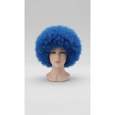 Imagem de Peruca Black Power Azul Festa Fantasia Cosplay - Congratulations Store