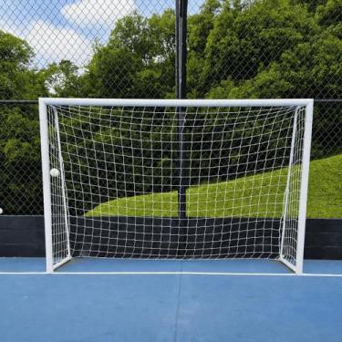 Imagem de Par de Rede para Trave de Gol Futsal Fio 2 Caixote Seda Futebol de Sal