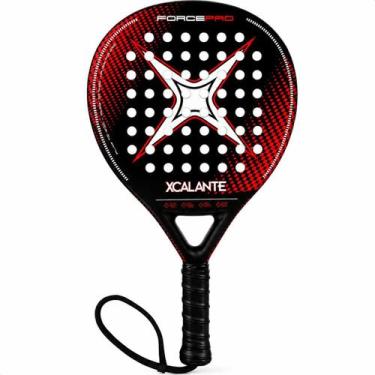 Imagem de Raquete Beach Tennis Forcepro Xcalante X4013 Vermelha Preta Carbono Pr