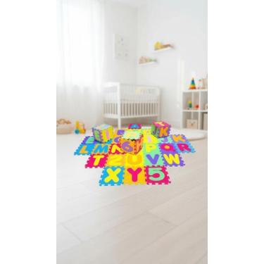 Imagem de Tapete Infantil EVA Alfabeto e Números 36 Peças 28cm - Congratulations