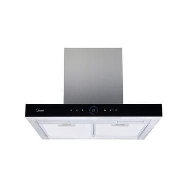 Imagem de Coifa de Parede Midea Smart Pro Touch MH60M77ET22MW2 60cm Inox e Vidro com Exaustor 220V