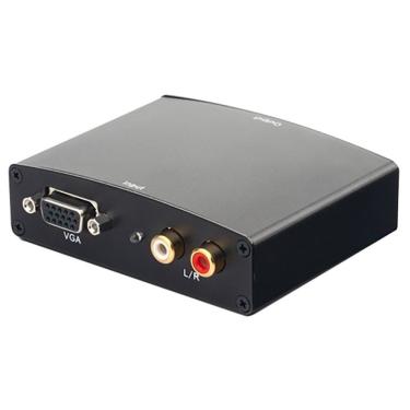 Imagem de Conversor VGA para HDMI NWT Conversão de Sinal VGA + Áudio RCA para HDMI Plug & Play 110V~220V