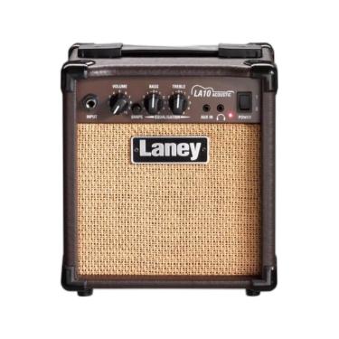 Imagem de Amplificador para Violão LA10 com Equalizador de 2 Bandas e Entrada AUX Marrom Laney 10W