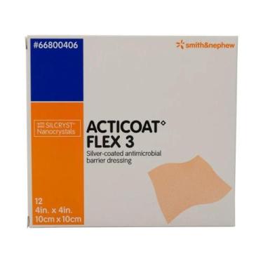 Imagem de Curativo Antimicrobiano Acticoat Flex 3  Smith Nephew, 10 × 10 cm