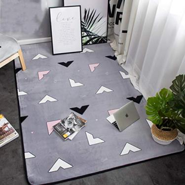 Imagem de Diumy Tapetes macios e respiráveis, tapete de pelúcia grossa para nariz, tapete antiderrapante para sala de estar tatami, tapete infantil para engatinhar - G 120 x 190 cm (47 x 75 polegadas)