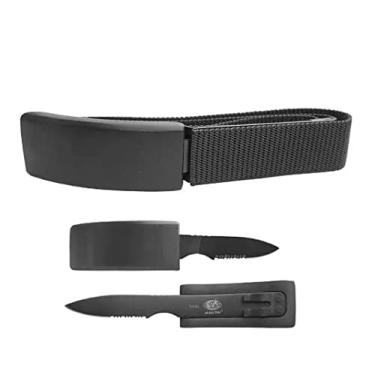 Imagem de CINTO COM FACA CANIVETE OCULTA NA FIVELA