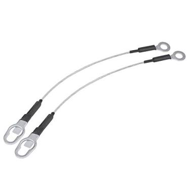 Imagem de 2 peças de cabos de aço inoxidável para porta traseira de caminhão, conjunto de cabos de suporte para porta-malas de caminhonete 44 cm/17 polegadas para 93-11