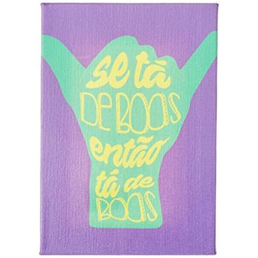 Imagem de Arte Maníacos Quadro Decorativo em Tela Canvas De Boas Fundo Roxo - 23x16,25cm