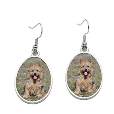 Imagem de Norwich Terrier 2 brincos com pingente para meninas - presente de festa de aniversário dos namorados
