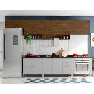 Imagem de Cozinha Completa Bartira Rubi com 9 Portas, 5 Gavetas e 5 Prateleiras - 360cm de largura
