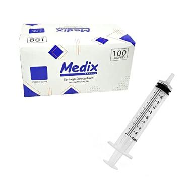 Imagem de Medix Seringa Hipodérmica Sem Agulha Luer Slip (10Ml) - Caixa Com 100 Unidades