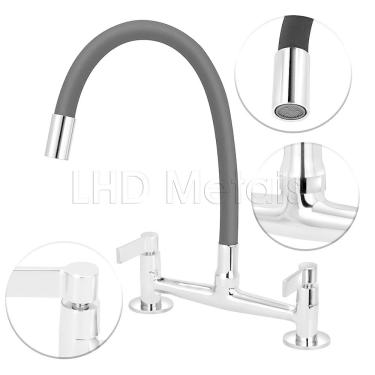 Imagem de Torneira Misturador Gourmet Preto Flexível Cozinha Pia Mesa