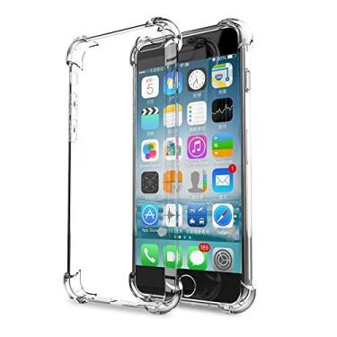 Imagem de Capa transparente de cristal WE3DCELL para iPhone 6 Plus/6S Plus, capa macia de gel TPU com proteção fina e resistente a arranhões capa traseira de acrílico sólido [compatível com