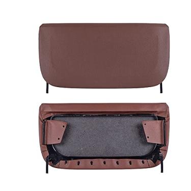 Imagem de Hacreyatu Capa de bolso para banco traseiro para encosto capa de painel de assento compatível com B-MW Série 5 F10 GT 7 Series F01 F02 (Marrom)
