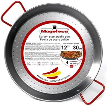 Imagem de MageFesa Panela de paella de aço carbono, 30,5 cm - 4 porções