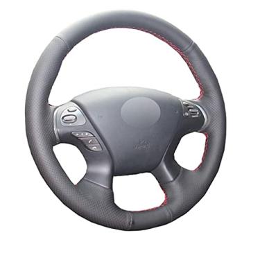 Imagem de JEZOE Capa de volante de couro, para Infiniti JX35 M M25 M35 M37 M56 2011-2013 Q70 QX60 2014-2019 Nissan Murano Pathfinder 2018