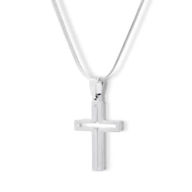 Imagem de Pingente Crucifixo  Aço Inox Pequeno - Design Medalhas