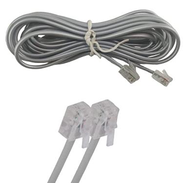 Imagem de Fio Telefonico RJ11 Cabo 3 Metros Telefone Fixo Fax Extensao Resistente