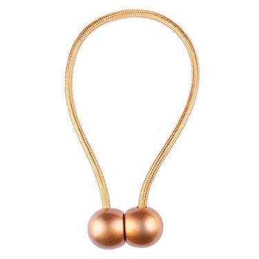 Imagem de 1 peça cortina magnética tieback madeira pendurada fivela ímã clipe para cortinas de retenção cintos acessórios de quarto de corda, laranja, 1 peça