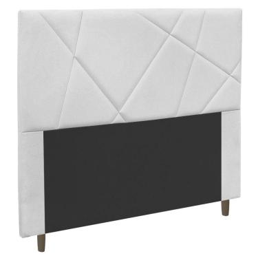 Imagem de Cabeceira Cama Box Solteiro Mali 90Cm Corano Branco - Abmaza