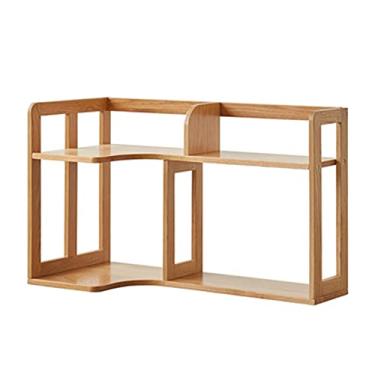 Imagem de KIZQYN Estante de livros desktop pequena prateleira de armazenamento rack de armazenamento de móveis de estudo minimalista moderno prateleira de livros (cor: b)