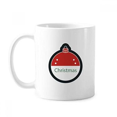 Imagem de Caneca de cerâmica cerâmica com emblema de Natal, desenho animado, ícone, xícara de porcelana de café